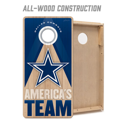 NFL Dallas Cowboys 2' x 4' All-Wood Cornhole Set