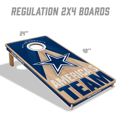NFL Dallas Cowboys 2' x 4' All-Wood Cornhole Set