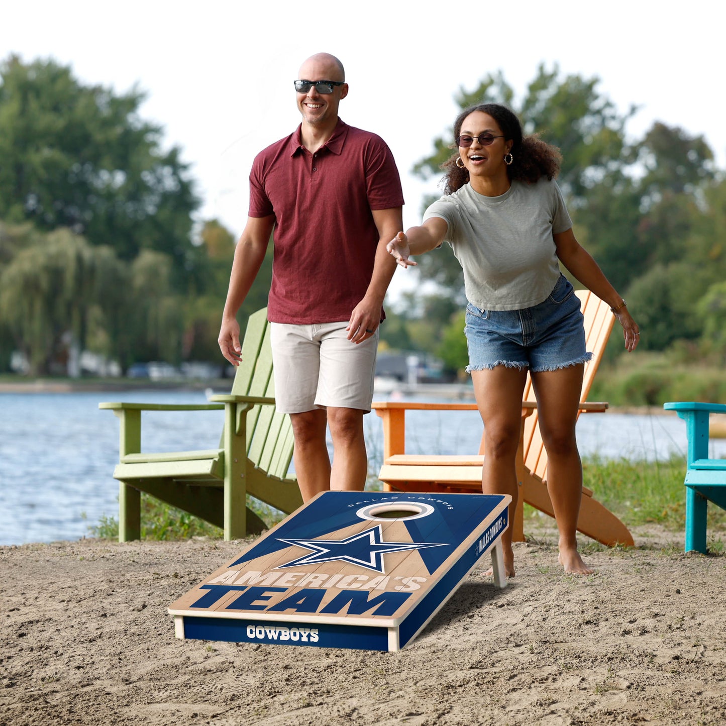 NFL Dallas Cowboys 2' x 4' All-Wood Cornhole Set