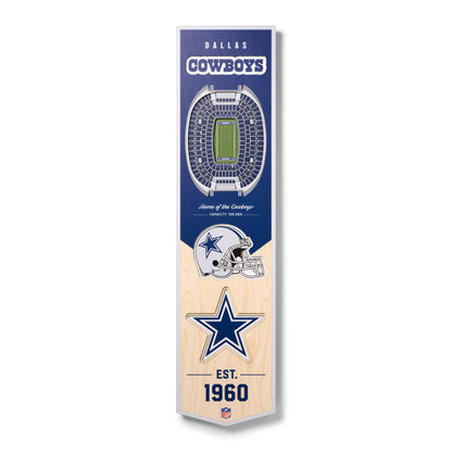 NFL Dallas Cowboys 3D Stadium Banner 8' X 32'