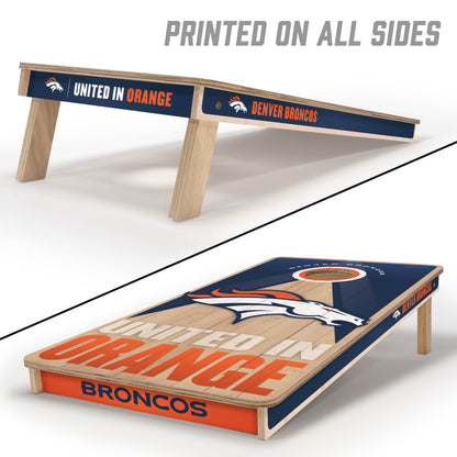 NFL Denver Broncos 2' x 4' All-Wood Cornhole Set