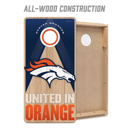 NFL Denver Broncos 2' x 4' All-Wood Cornhole Set