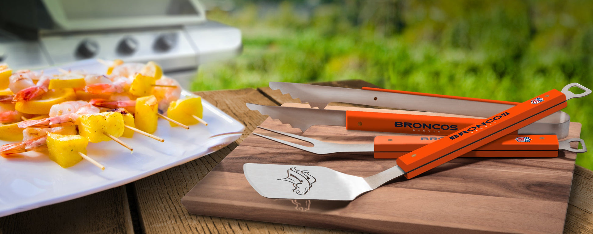 NFL Denver Broncos Spirit Series 3-Piece BBQ Set - Alt View 1
