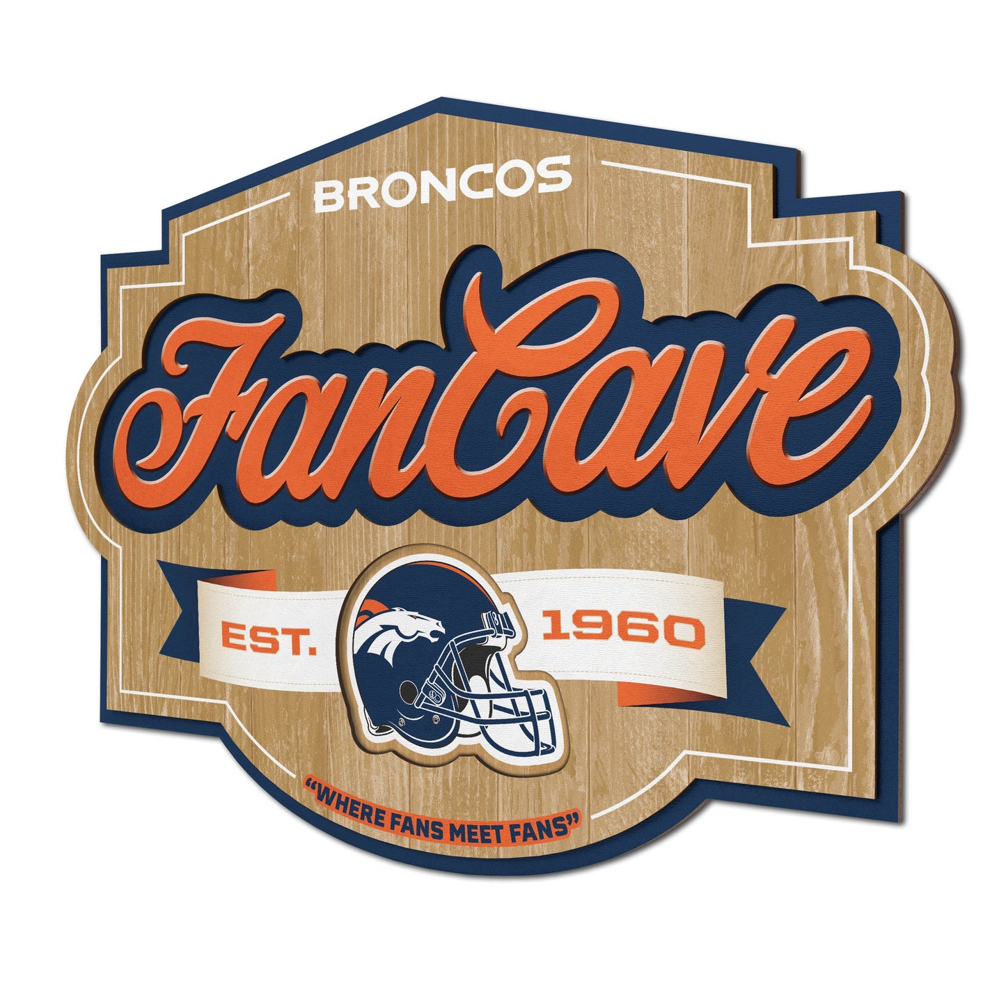 Denver Broncos Fan Cave Wall Art