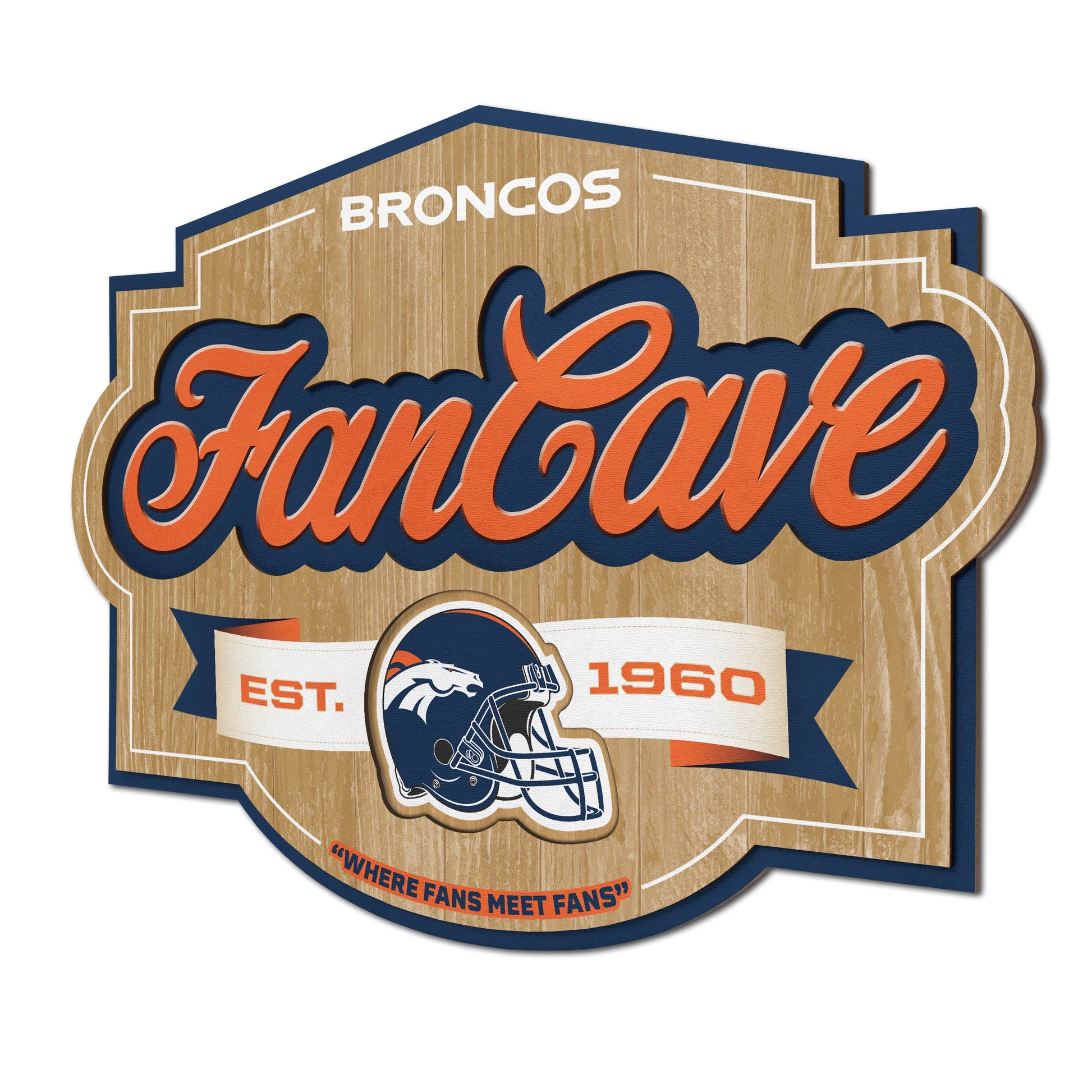 Denver Broncos Fan Cave Wall Art
