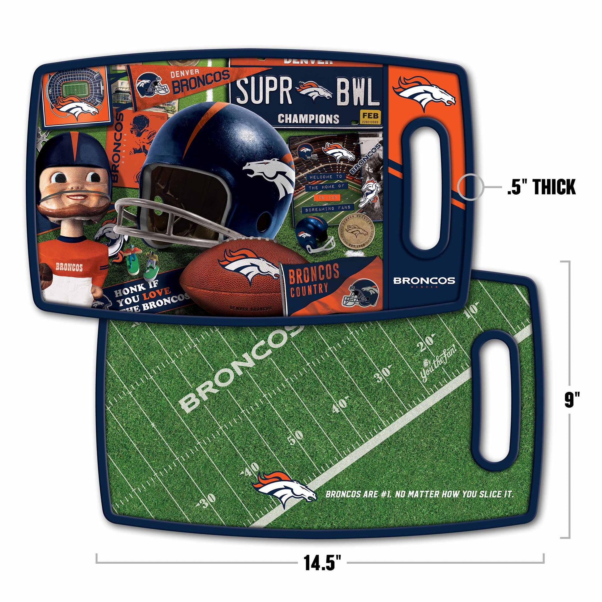 Denver Broncos Retro Series Cutting Board Alt 1
