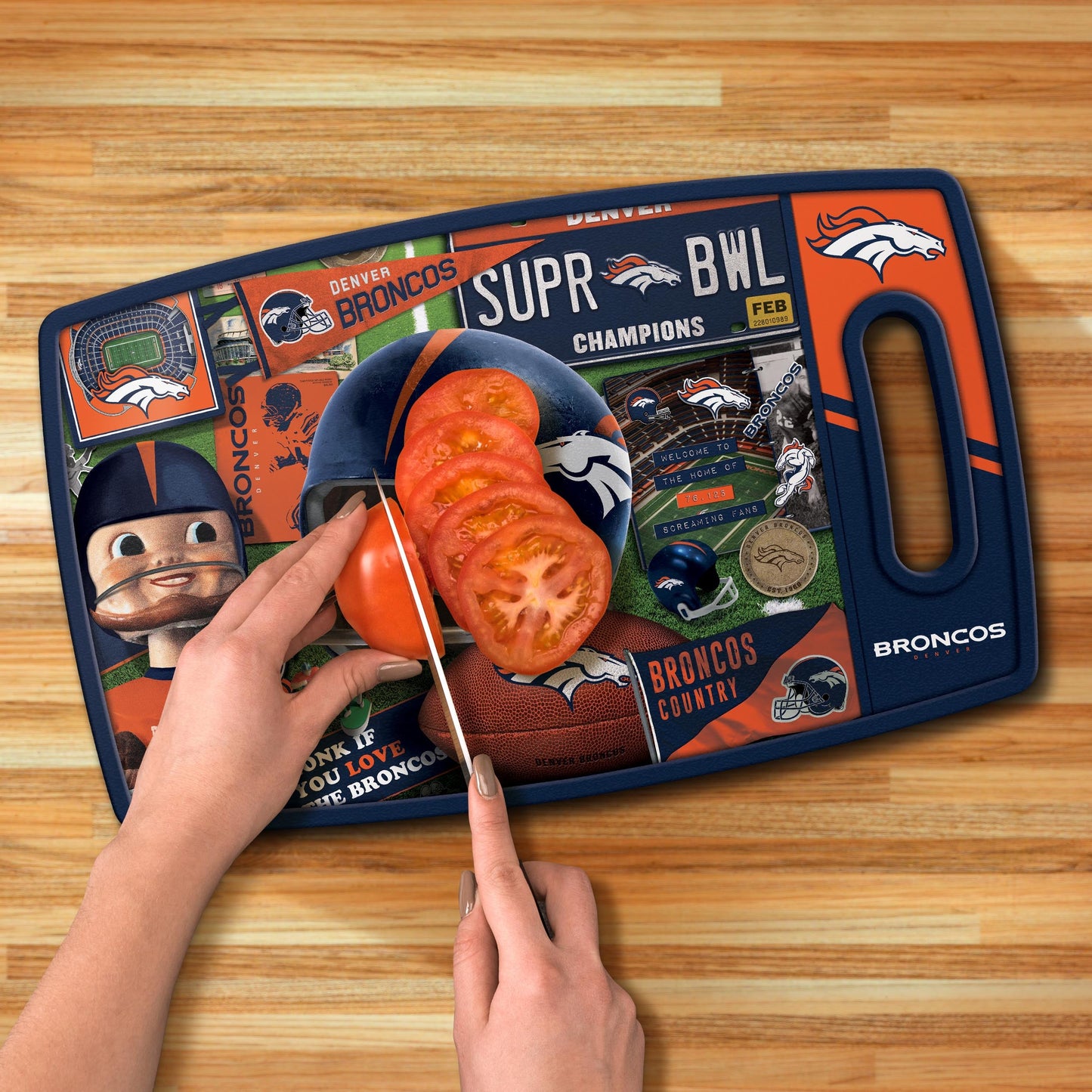 Denver Broncos Retro Series Cutting Board Alt 3