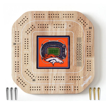 NFL Denver Broncos StadiumView Cribbage Game