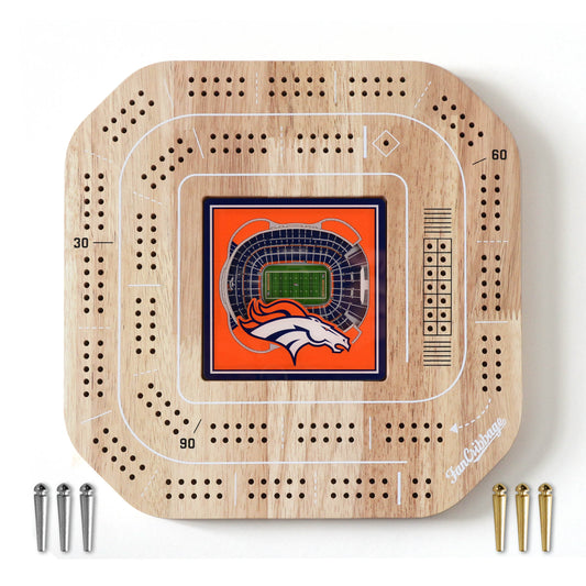 NFL Denver Broncos StadiumView Cribbage Game