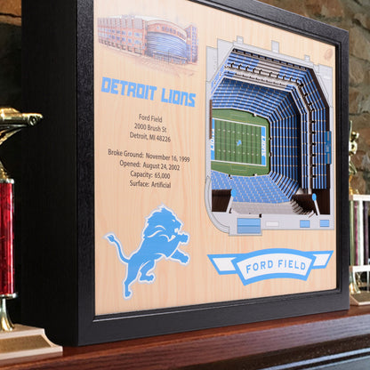 NFL Detroit Lions 25-Layer StadiumView Wallart