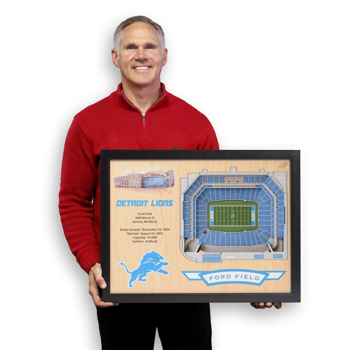 NFL Detroit Lions 25-Layer StadiumView Wallart