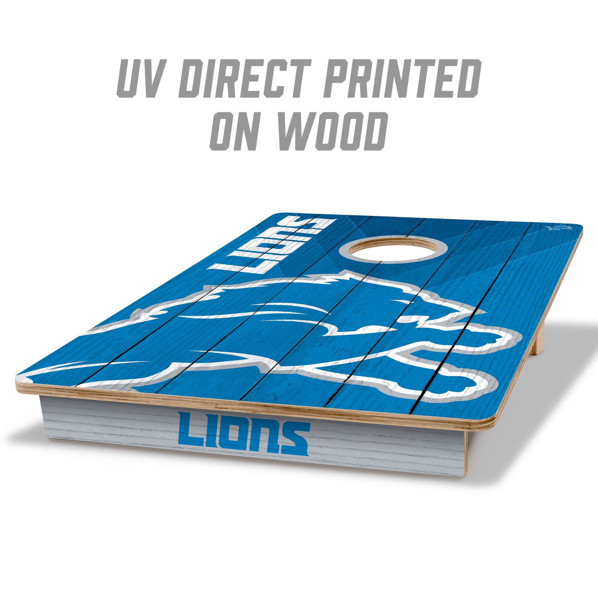 NFL Detroit Lions 2' X 3' All-Wood Cornhole Set - Alt 1