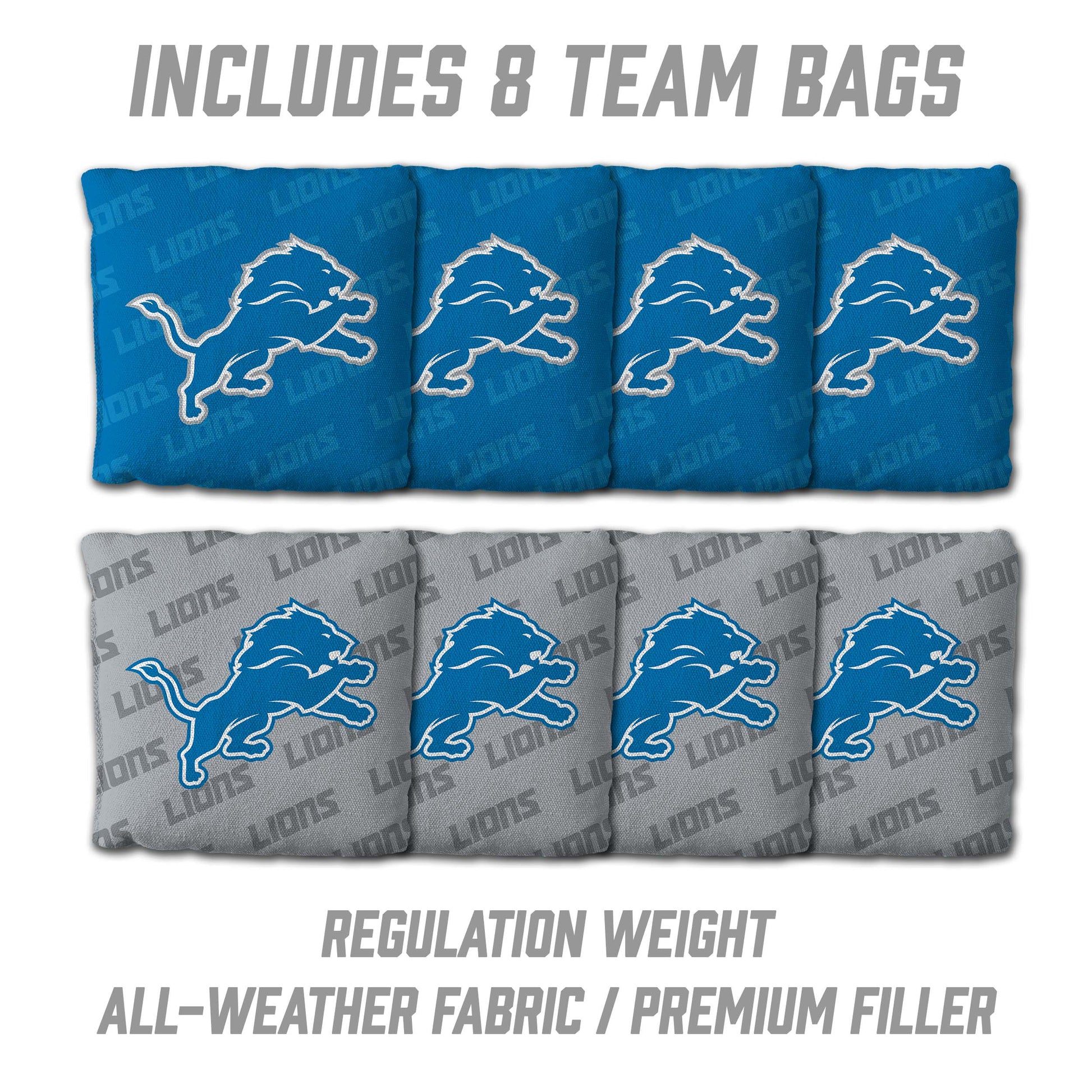 NFL Detroit Lions 2' X 3' All-Wood Cornhole Set - Alt 3