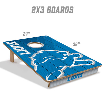 NFL Detroit Lions 2' X 3' All-Wood Cornhole Set - Alt 4
