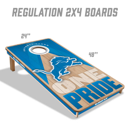 NFL Detroit Lions 2' x 4' All-Wood Cornhole Set