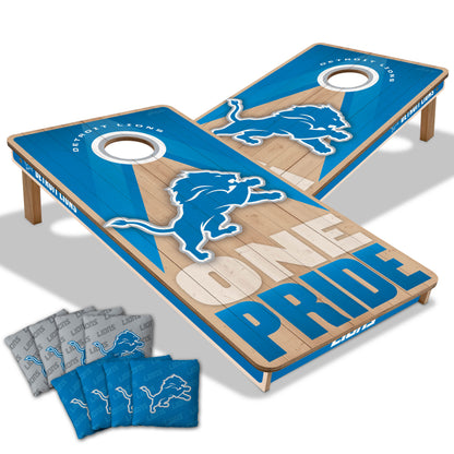 NFL Detroit Lions 2' x 4' All-Wood Cornhole Set