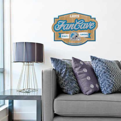 Detroit Lions Fan Cave Wall Art Alt 1