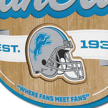 Detroit Lions Fan Cave Wall Art Alt 3