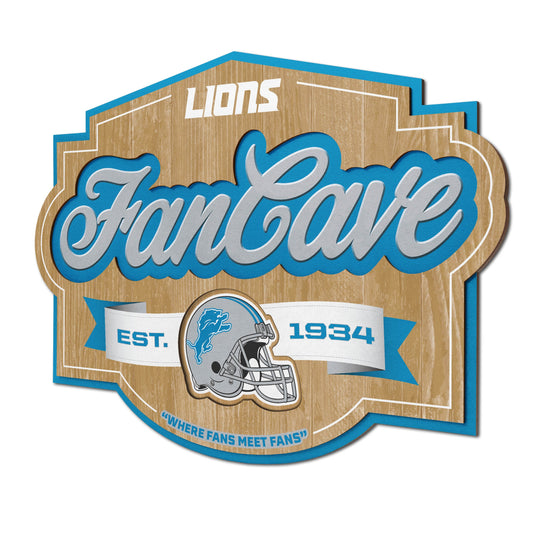 Detroit Lions Fan Cave Wall Art