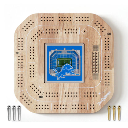 NFL Detroit Lions StadiumView Cribbage Game