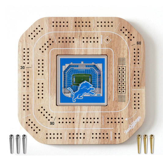 NFL Detroit Lions StadiumView Cribbage Game