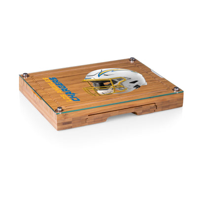 Los Angeles Chargers - Concerto Glass Top Cheese Cutting Board & Tools Set