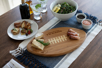 Houston Texans Mickey Mouse - Touchdown! Football Cutting Board & Serving Tray