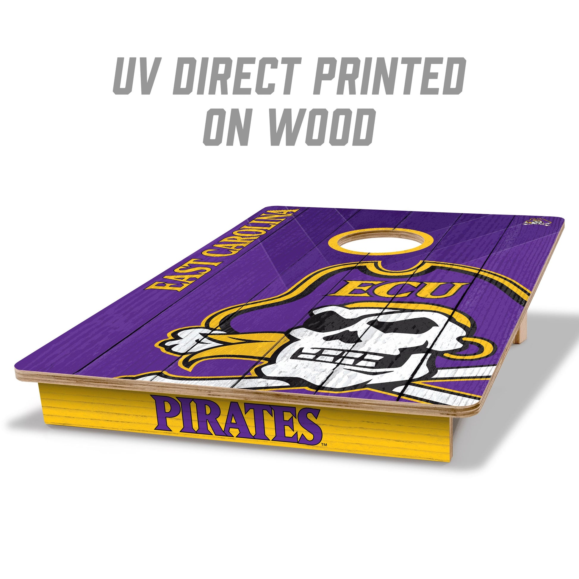 NCAA East Carolina Pirates 2' X 3' All-Wood Cornhole Set - Alt 1