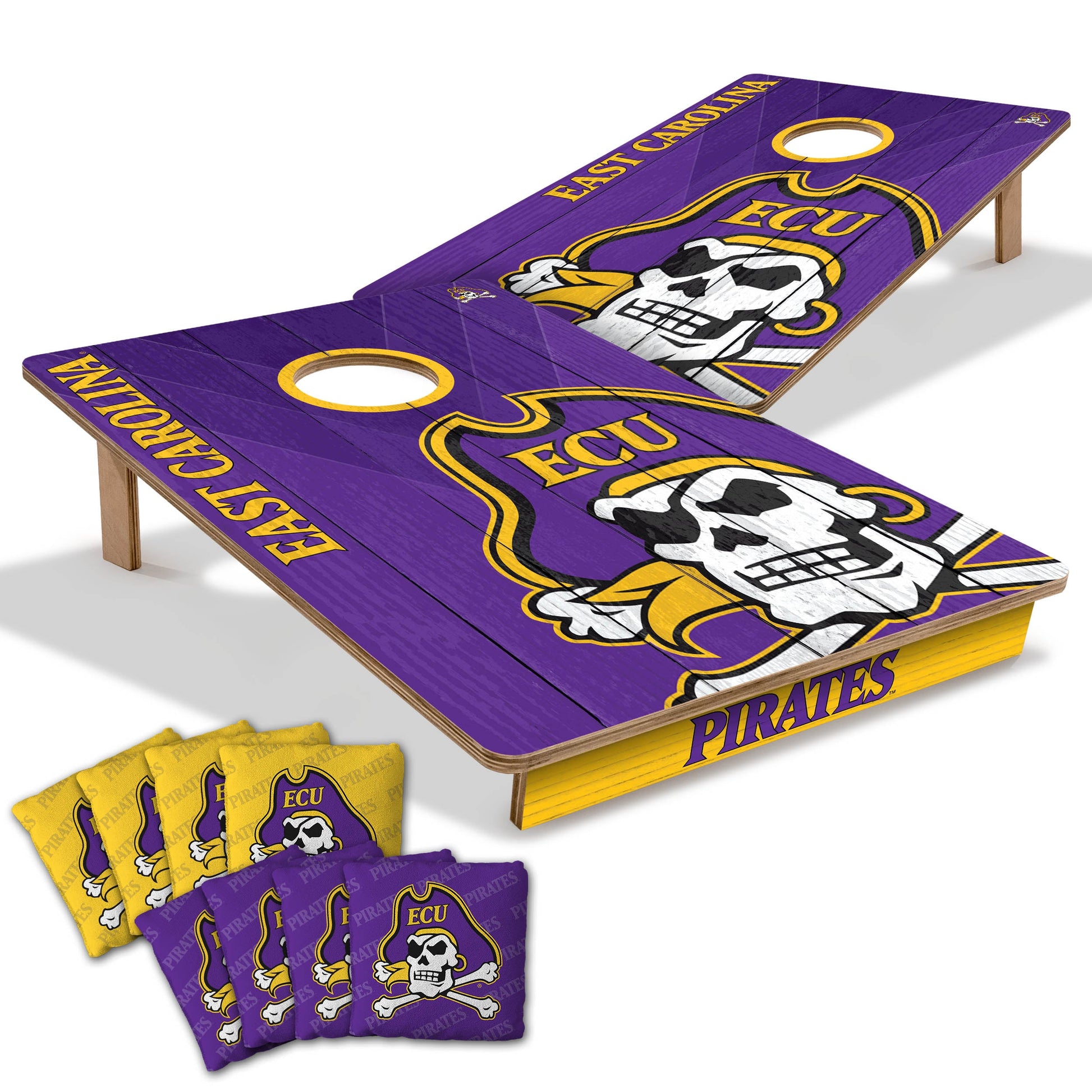 NCAA East Carolina Pirates 2' X 3' All-Wood Cornhole Set-main