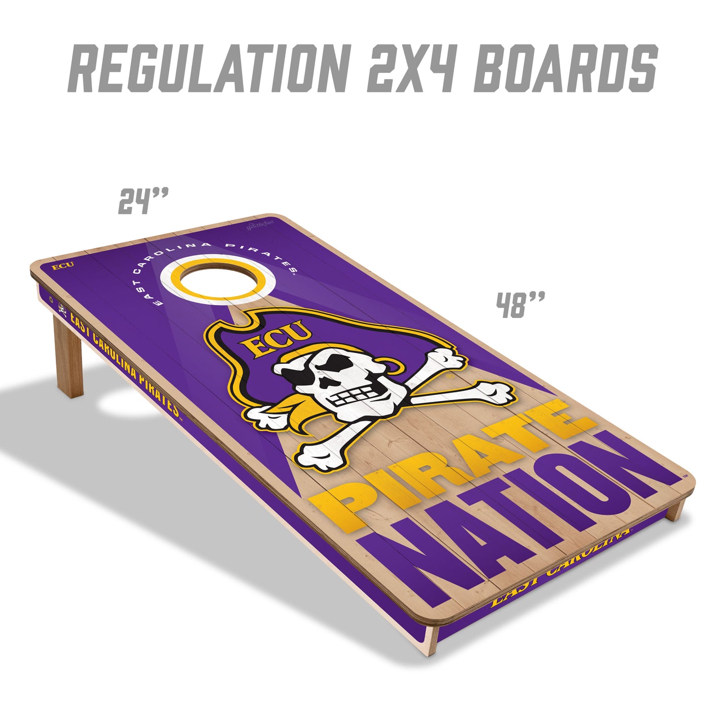 NCAA East Carolina Pirates 2' x 4' Slogan Series Cornhole