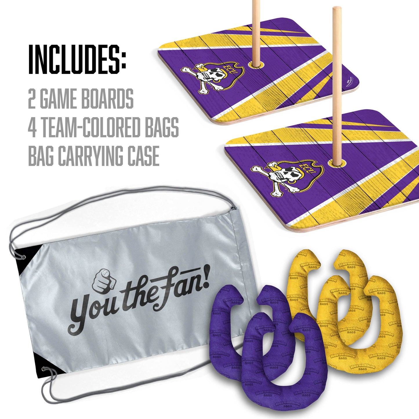 NCAA East Carolina Pirates Horseshoe Bag Game