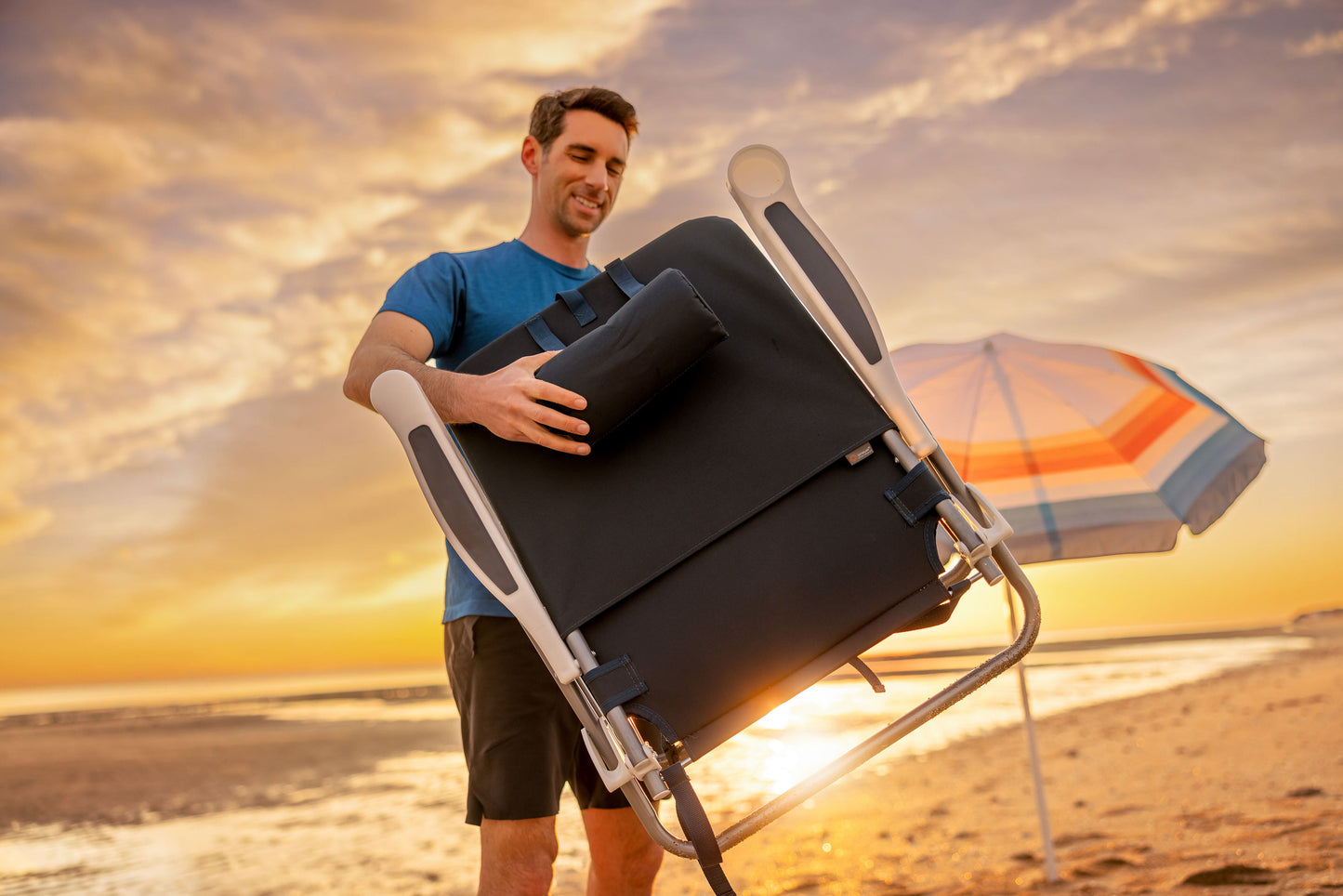 Monaco Reclining Beach Backpack Chair