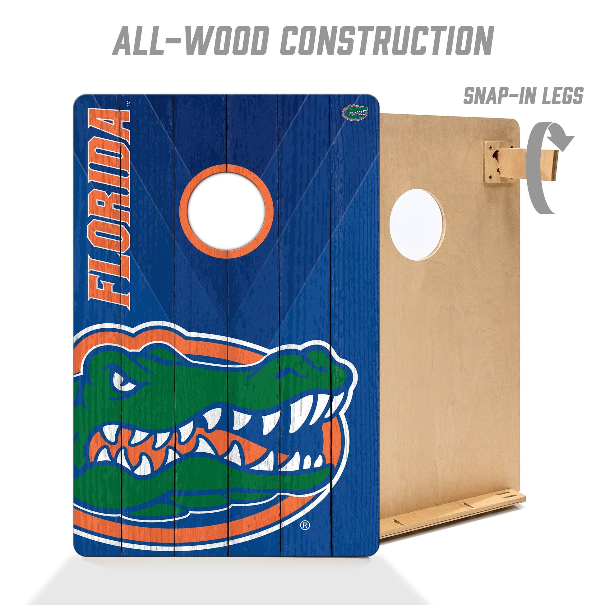 NCAA Florida Gators 2' X 3' All-Wood Cornhole Set - Alt 2