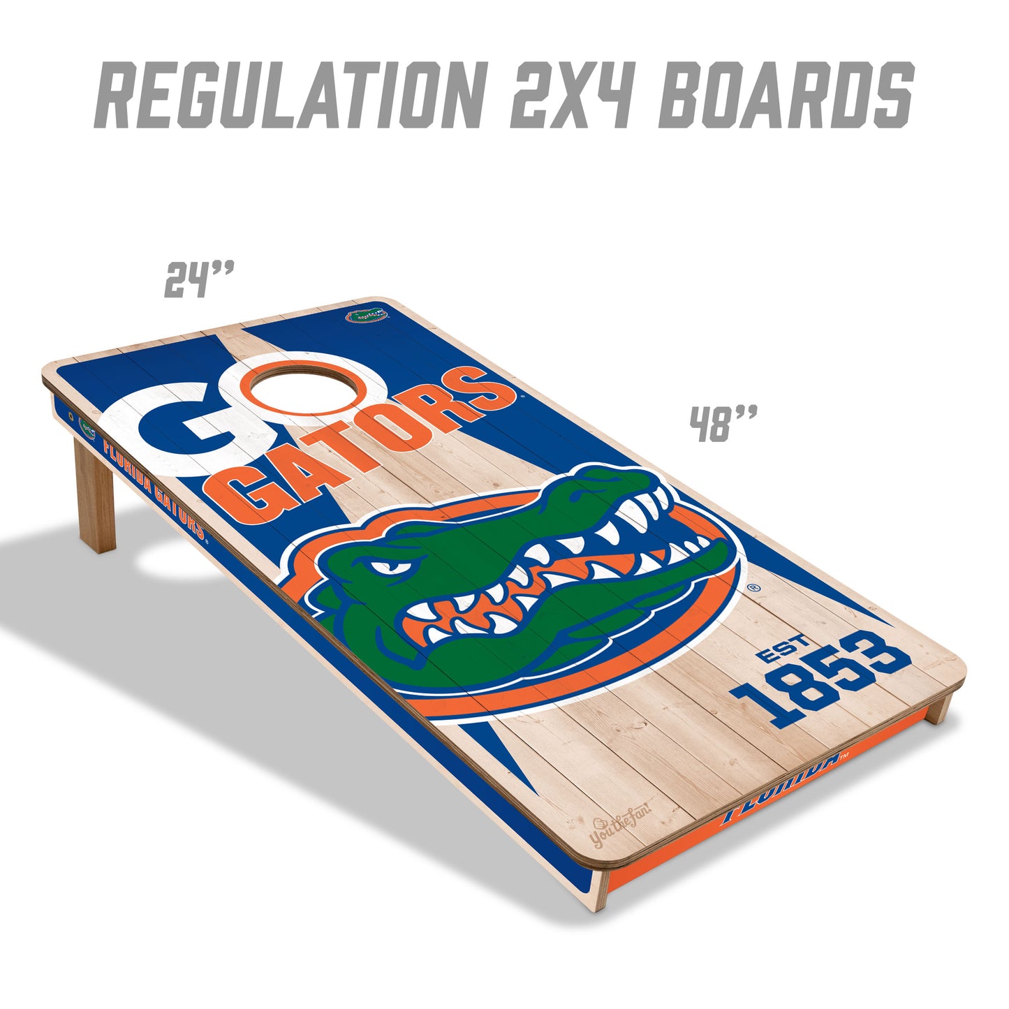 NCAA Florida Gators 2' x 4' All-Wood Cornhole Set