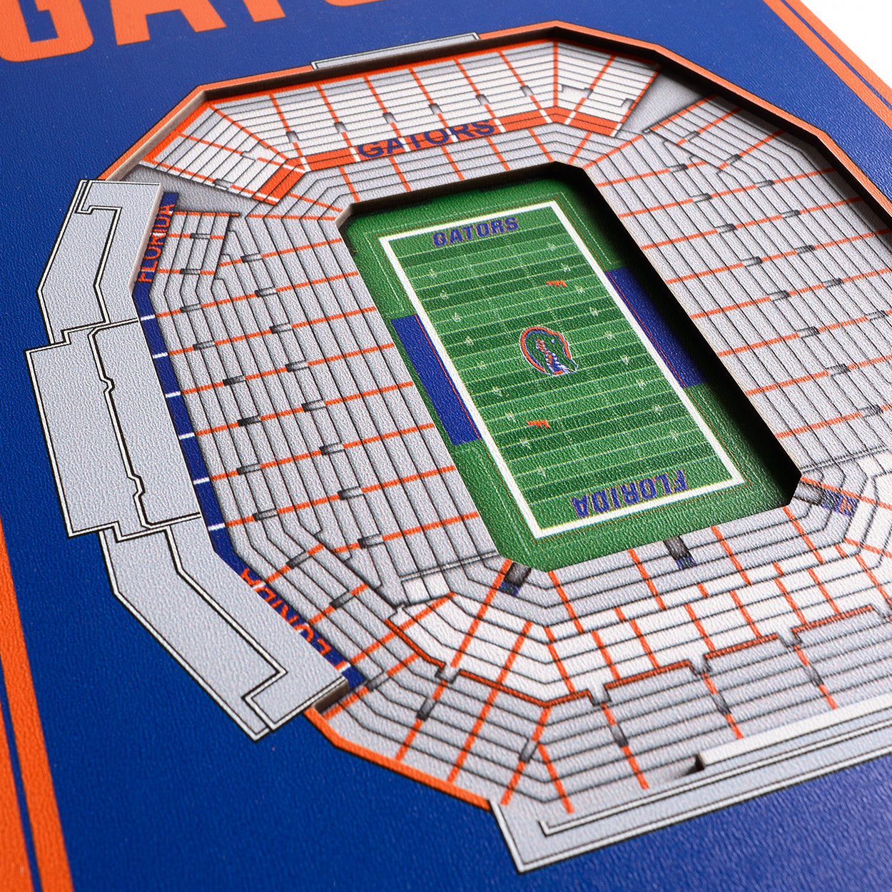 NCAA Florida Gators 3D Stadium Banner 8' X 32'