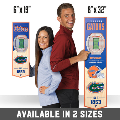 NCAA Florida Gators 3D Stadium Banner 8' X 32'