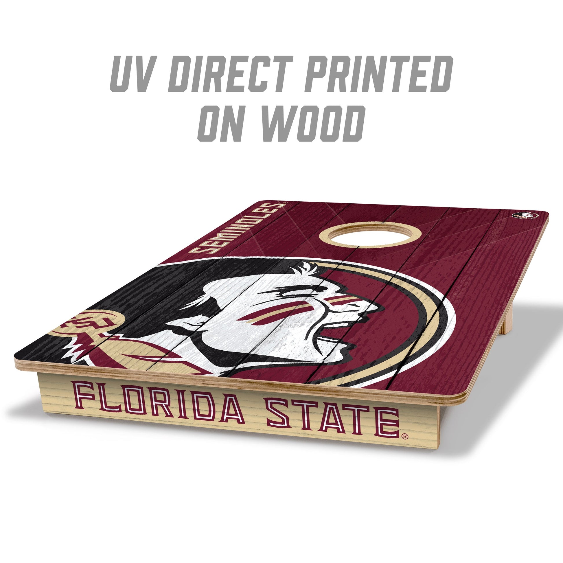 NCAA Florida State Seminoles 2' X 3' All-Wood Cornhole Set - Alt 1