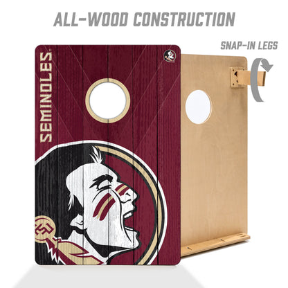 NCAA Florida State Seminoles 2' X 3' All-Wood Cornhole Set - Alt 2