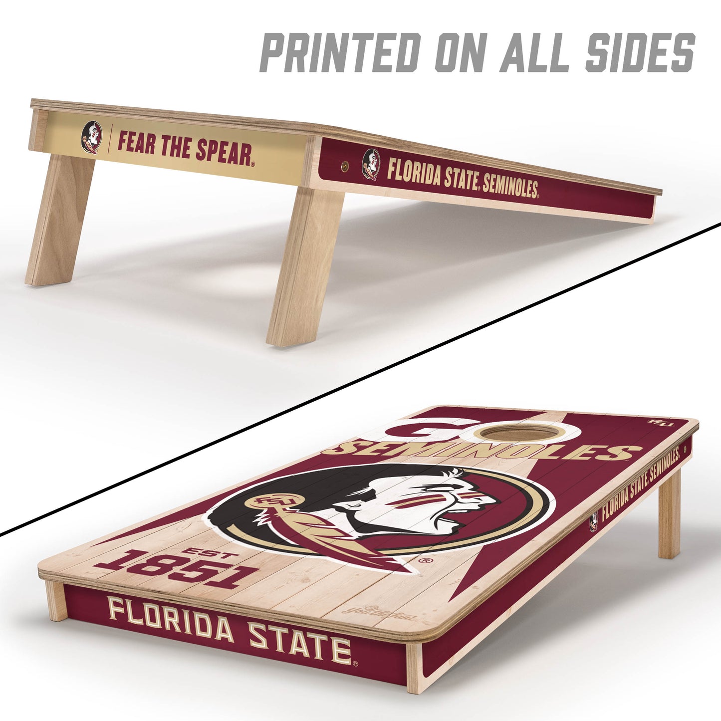 NCAA Florida State Seminoles 2' x 4' All-Wood Cornhole Set
