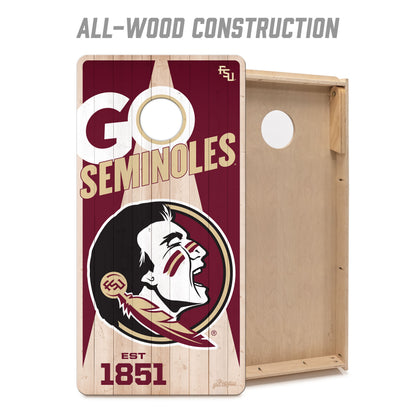 NCAA Florida State Seminoles 2' x 4' All-Wood Cornhole Set