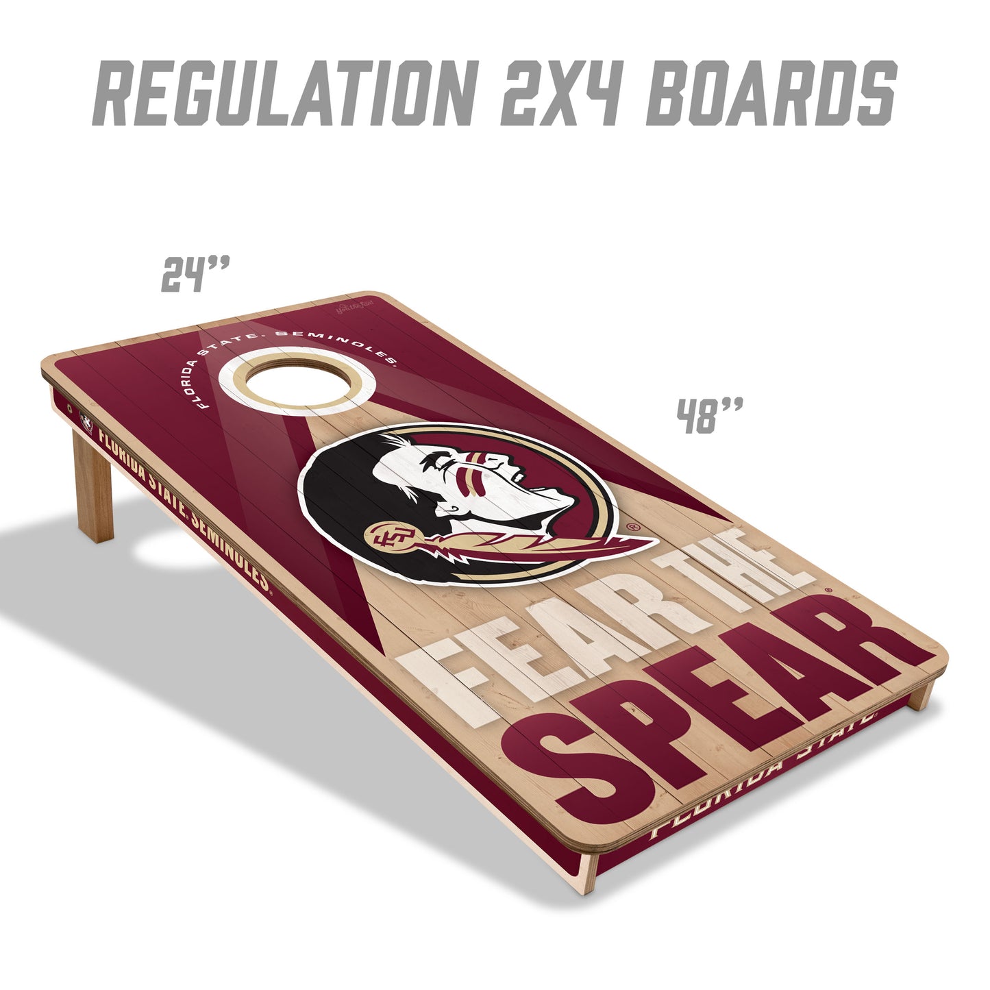 NCAA Florida State Seminoles 2' x 4' Slogan Series Cornhole