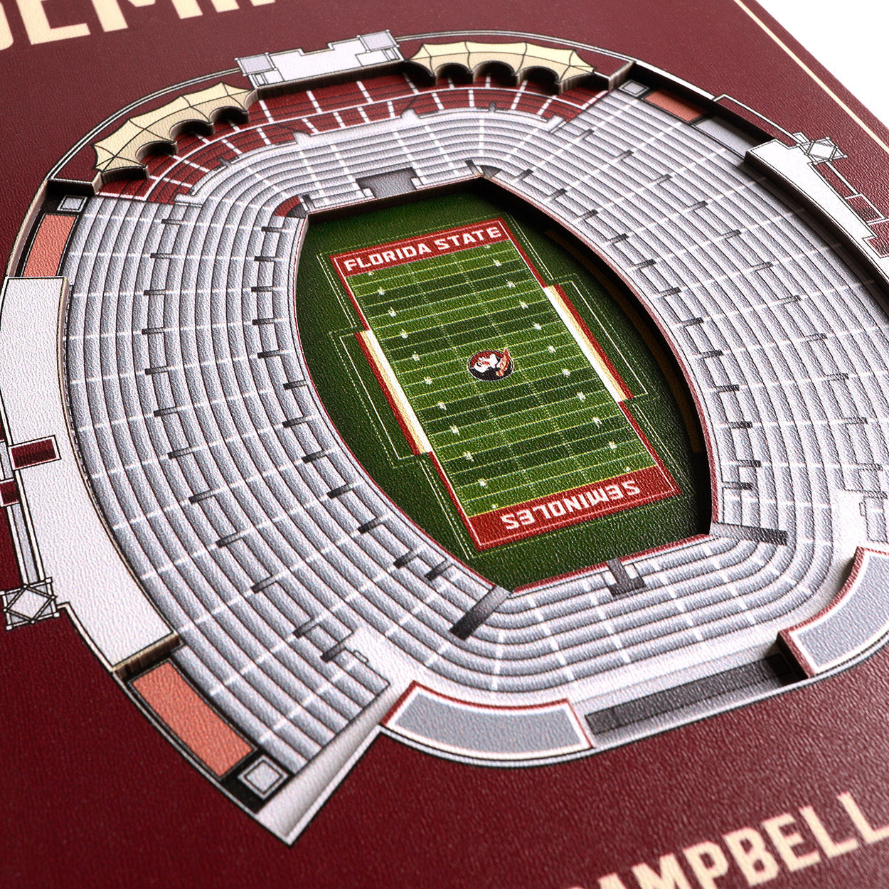 NCAA Florida State Seminoles 3D Stadium Banner 8' X 32'