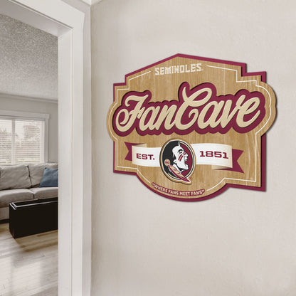 Florida State Seminoles Fan Cave Sign Alt 2