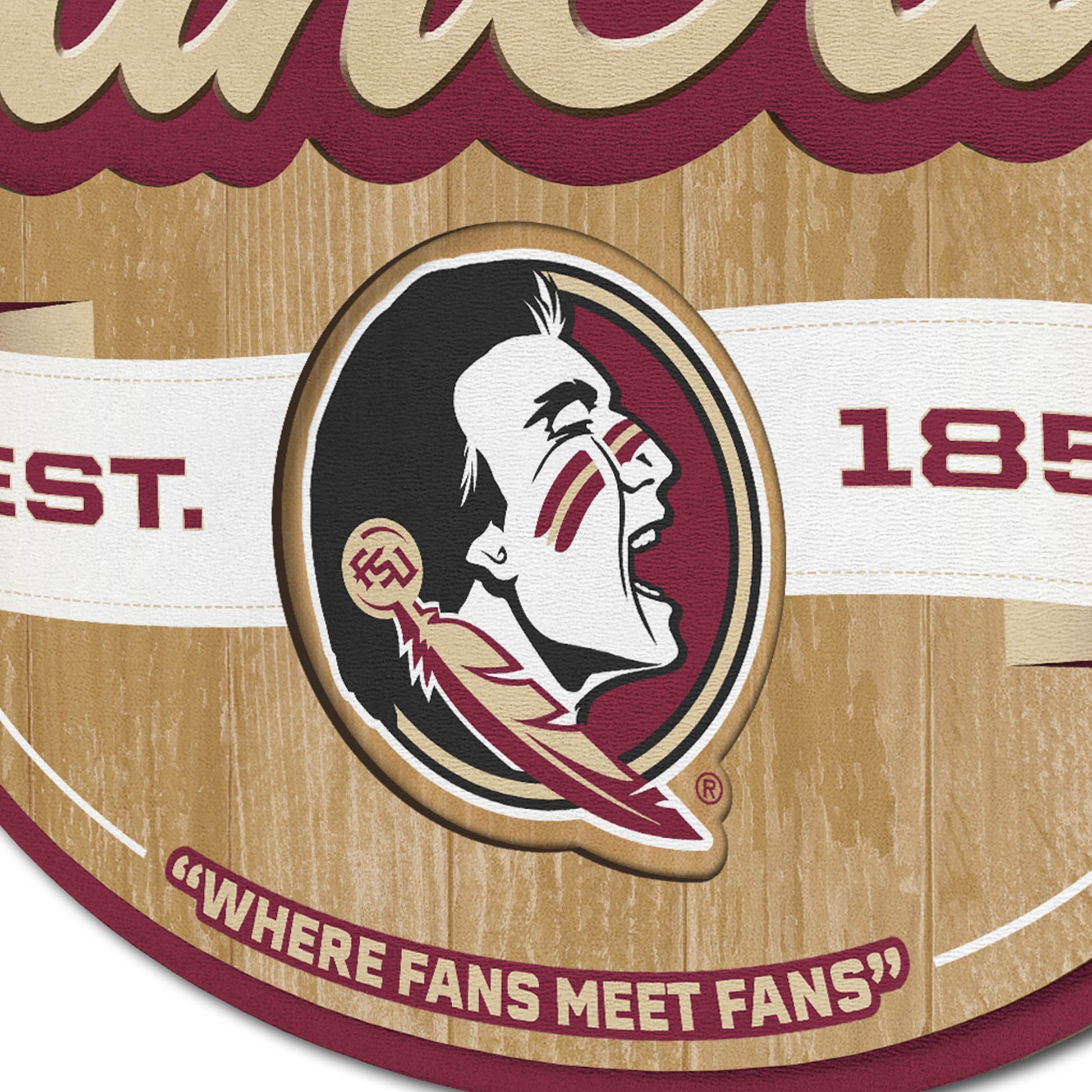 Florida State Seminoles Fan Cave Sign Alt 3