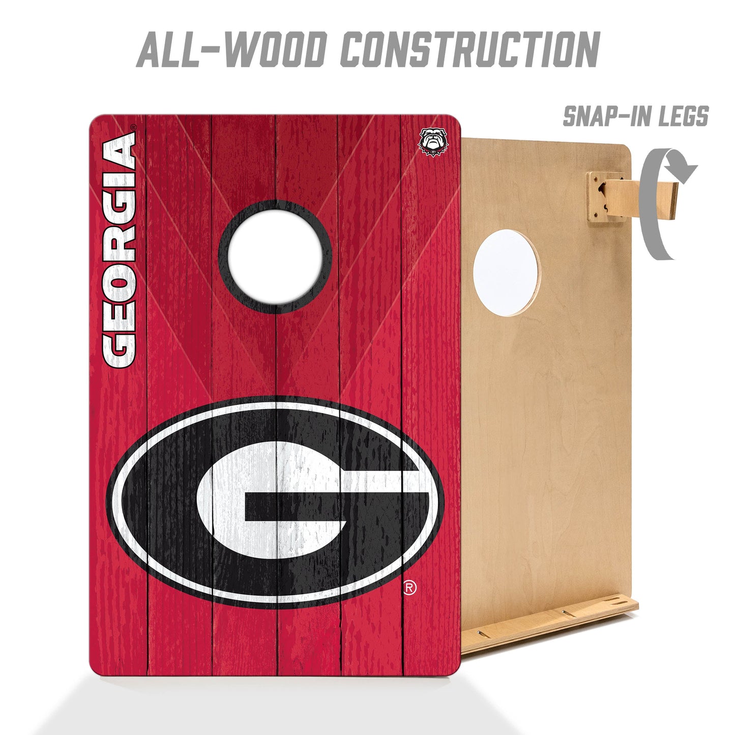 NCAA Georgia Bulldogs 2' X 3' All-Wood Cornhole Set - Alt 2