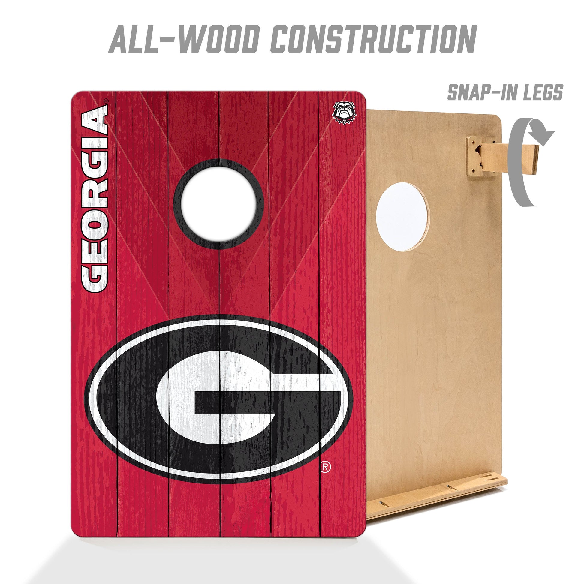 NCAA Georgia Bulldogs 2' X 3' All-Wood Cornhole Set - Alt 2