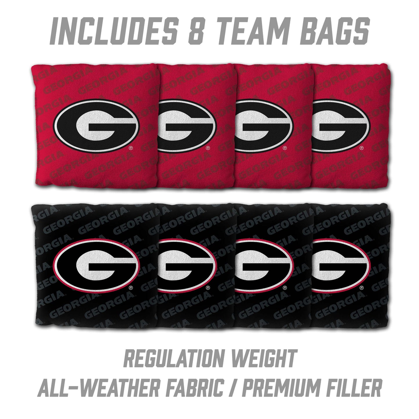 NCAA Georgia Bulldogs 2' X 3' All-Wood Cornhole Set - Alt 3
