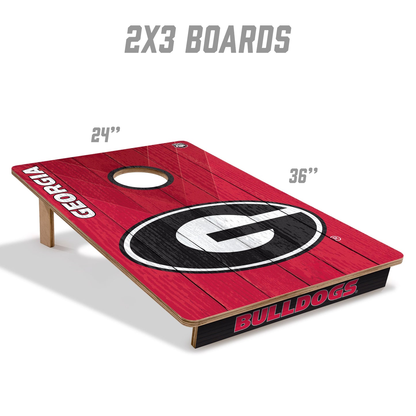 NCAA Georgia Bulldogs 2' X 3' All-Wood Cornhole Set - Alt 4