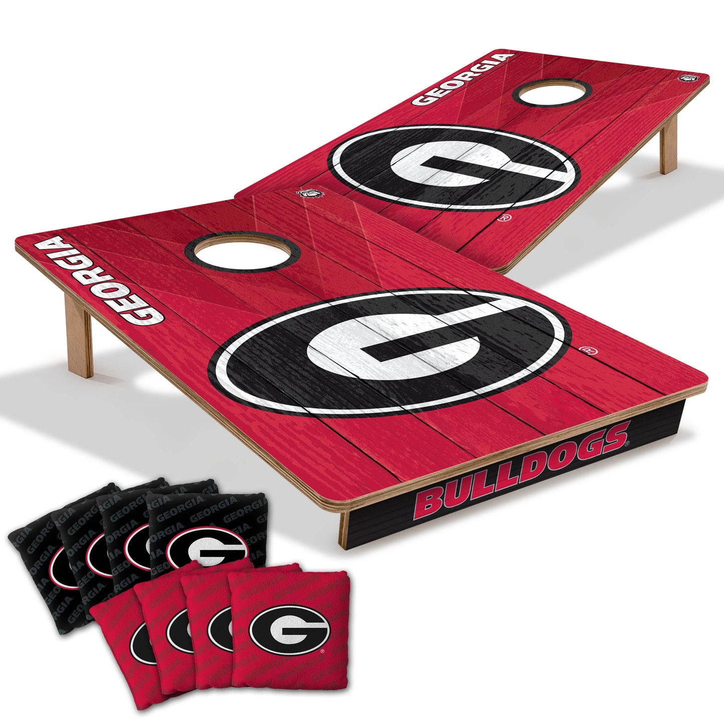 NCAA Georgia Bulldogs 2' X 3' All-Wood Cornhole Set-main