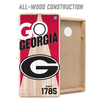 NCAA Georgia Bulldogs 2' x 4' All-Wood Cornhole Set
